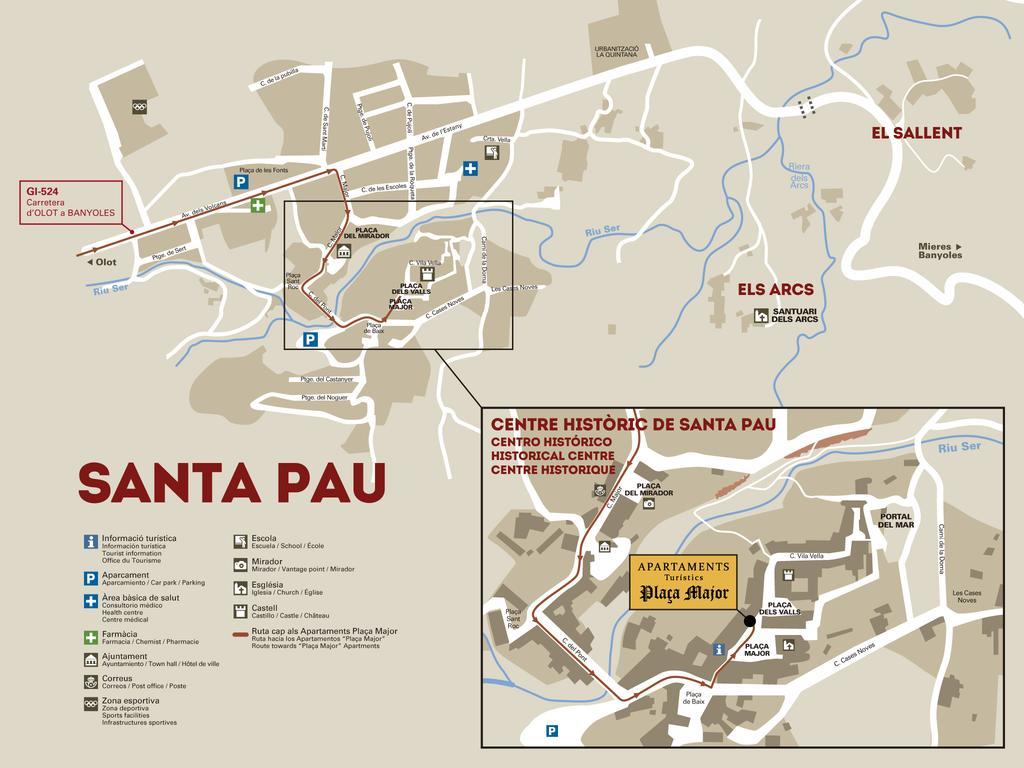 Allotjaments Placa Major-Grevol Santa Pau Bagian luar foto